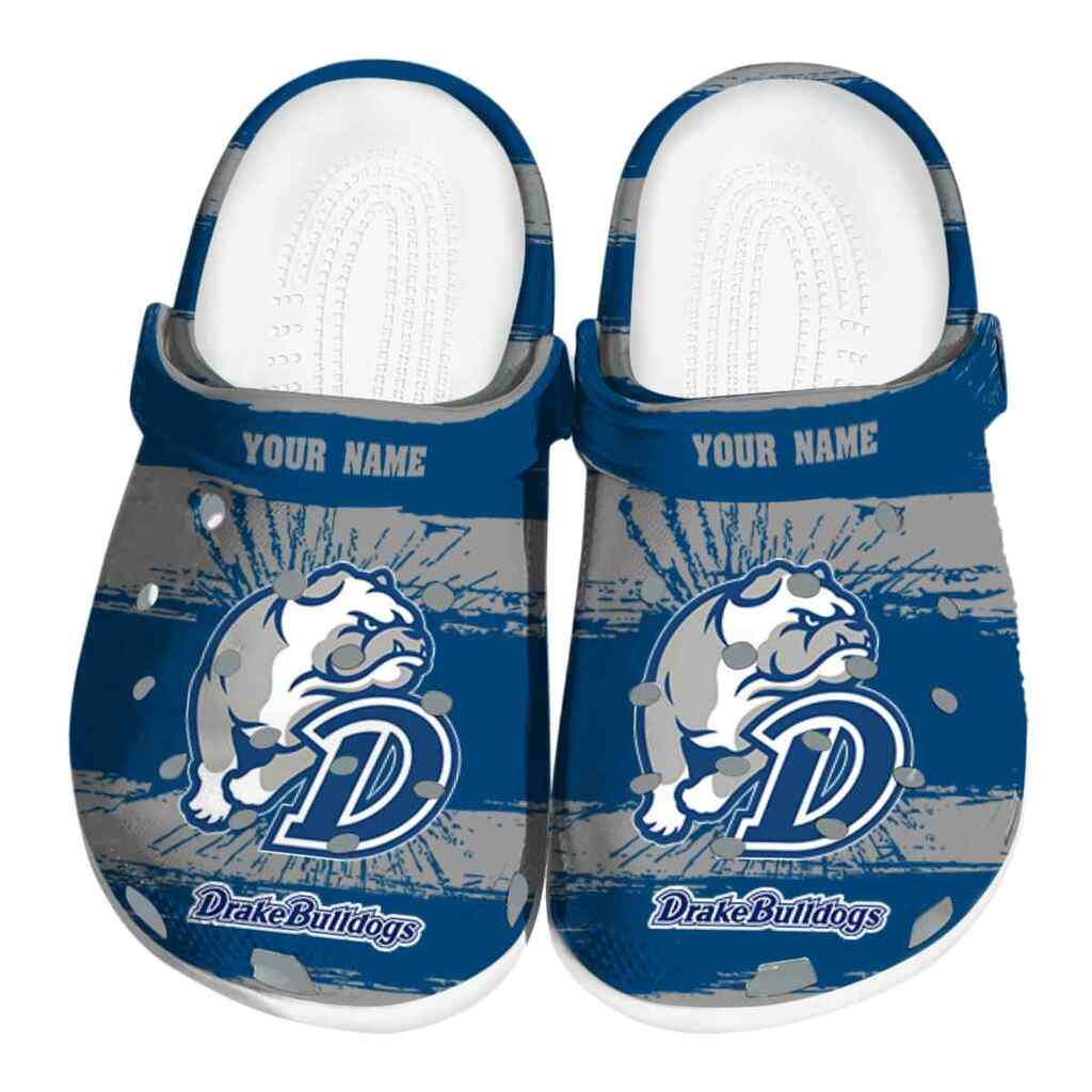 Personalized Drake Bulldogs Paint Splatter Graphics ClogTVC1801722