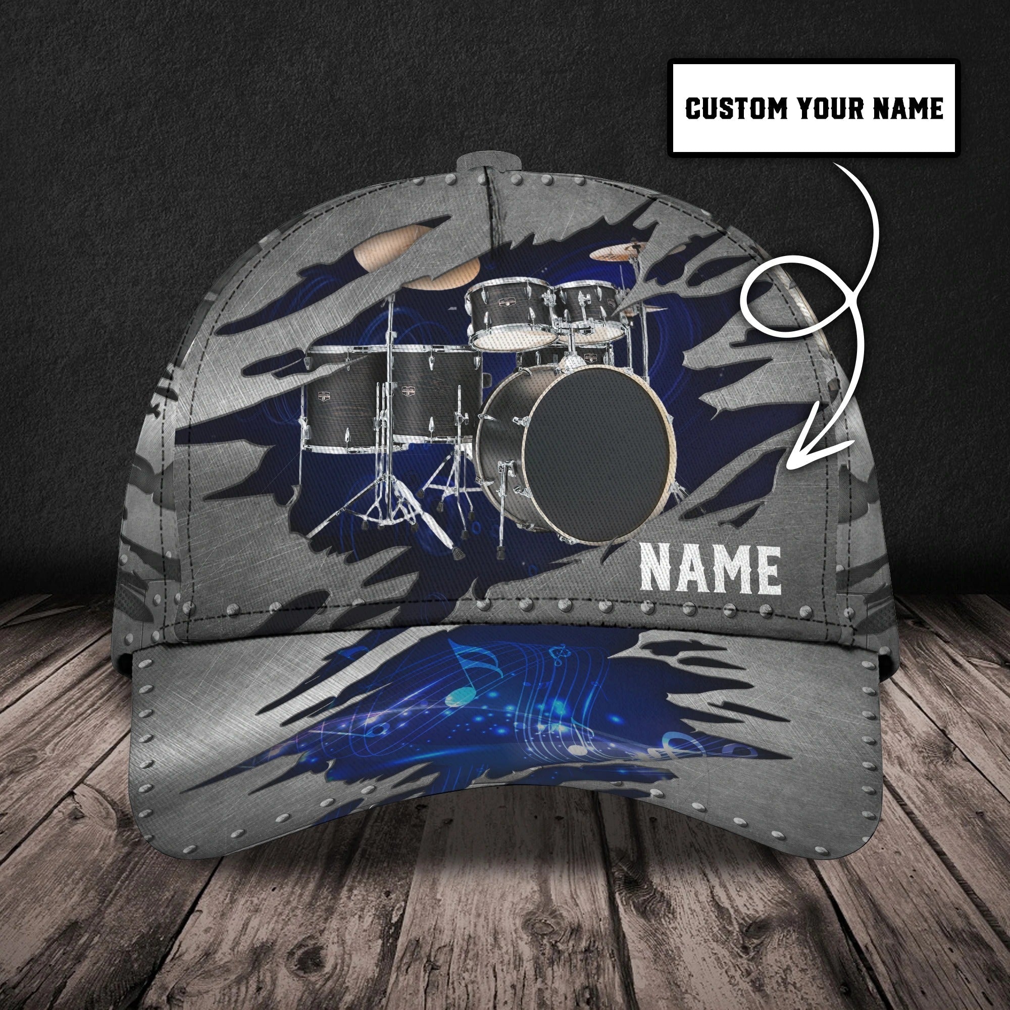Personalized Drum Baseball Cap For Man And Woman, Birthday Present To Drummer, Drummer Summer Cap Hat Trucker Hats Custom Hats Gifts For Men & Women