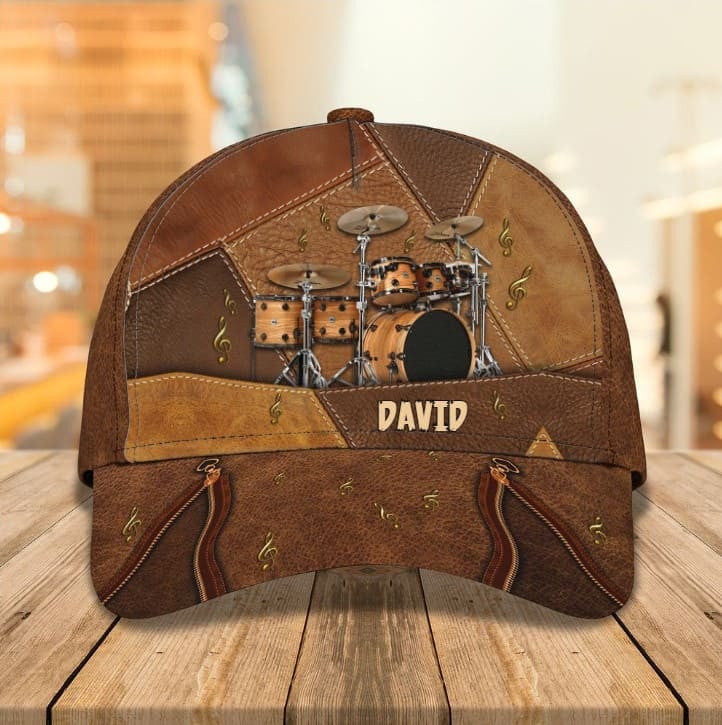 Personalized Drum Cap 3D All Over Prints for Drummer, Custom Name 3D Drum Hat Trucker Hats Custom Hats Gifts For Men & Women
