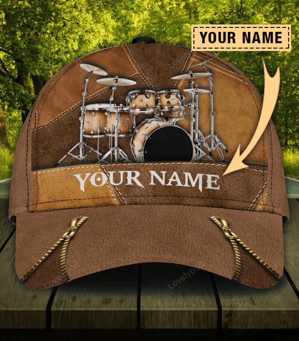 Personalized Drum Classic Cap, Gift for Music Lovers, Drum Lovers Trucker Hats Custom Hats Gifts For Men & Women