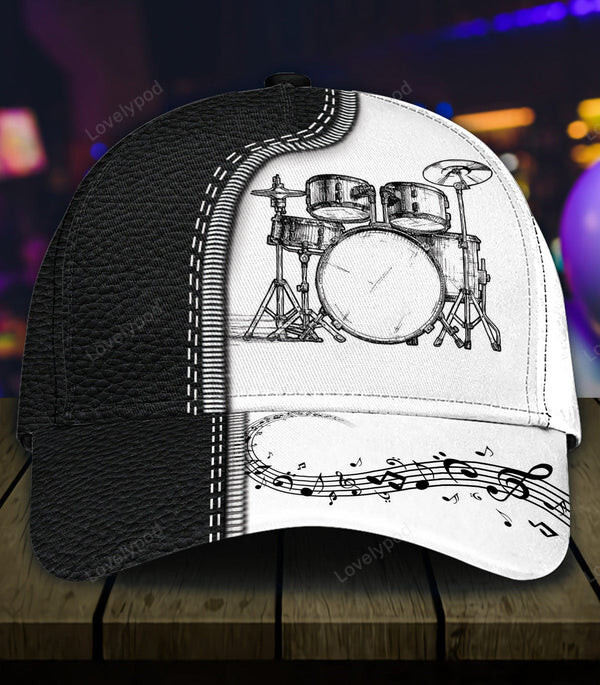 Personalized Drum Classic Cap, Gift for Music Lovers, Drum Lovers Trucker Hats Custom Hats Gifts For Men & Women