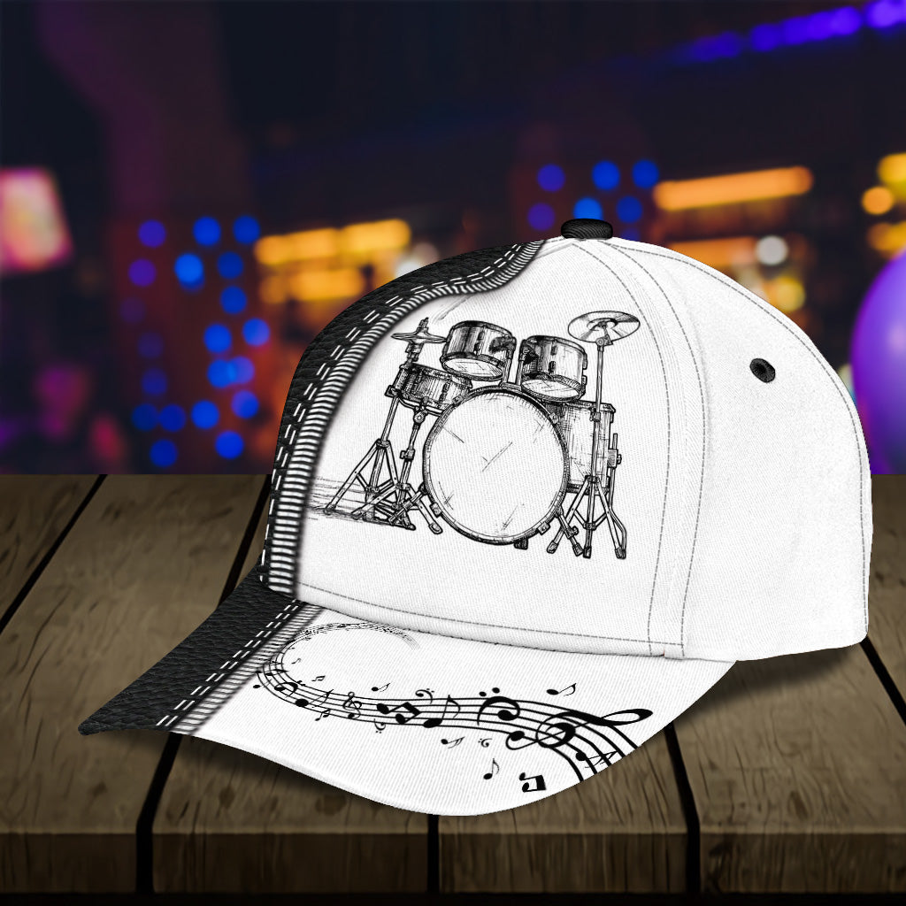 Personalized Drum Classic Cap, Personalized Gift for Music Lovers, Drum Lovers Trucker Hats Custom Hats Gifts For Men & Women