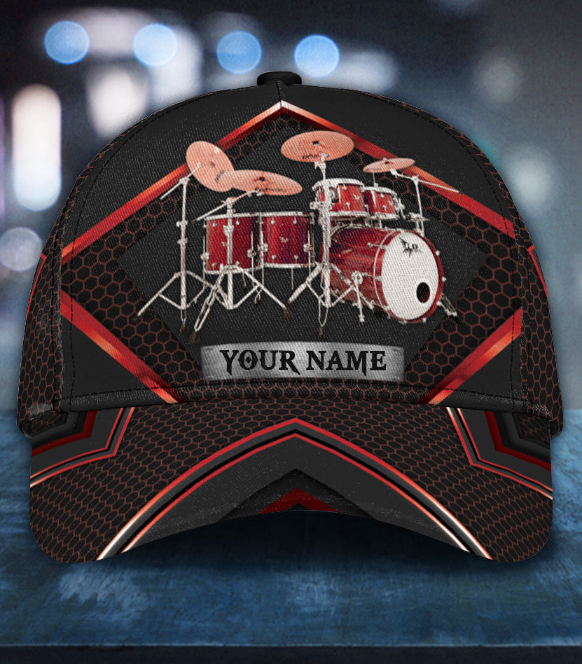 Personalized Drum Classic Cap, Personalized Gift for Music Lovers, Drum Lovers Trucker Hats Custom Hats Gifts For Men & Women