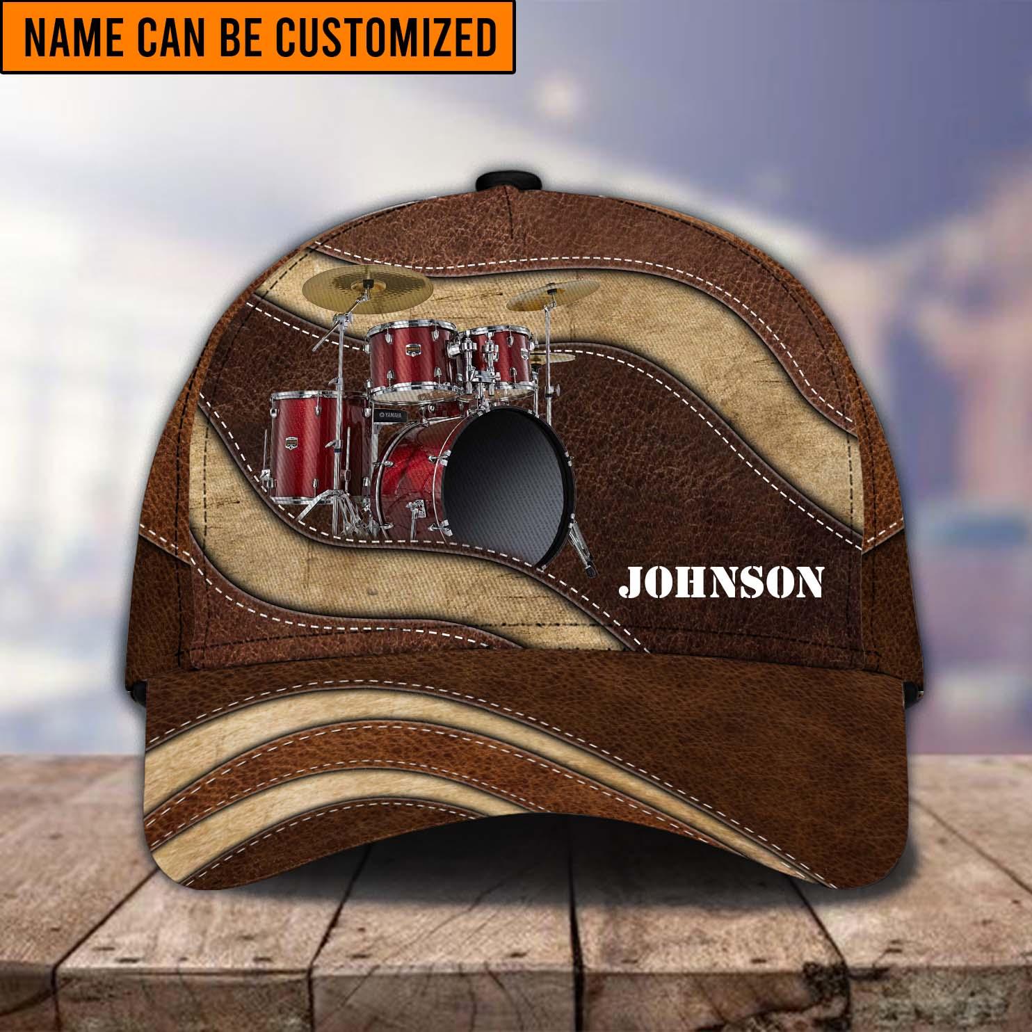 Personalized Drum Classic Cap, Personalized Gift for Music Lovers, Drum Lovers Trucker Hats Custom Hats Gifts For Men & Women