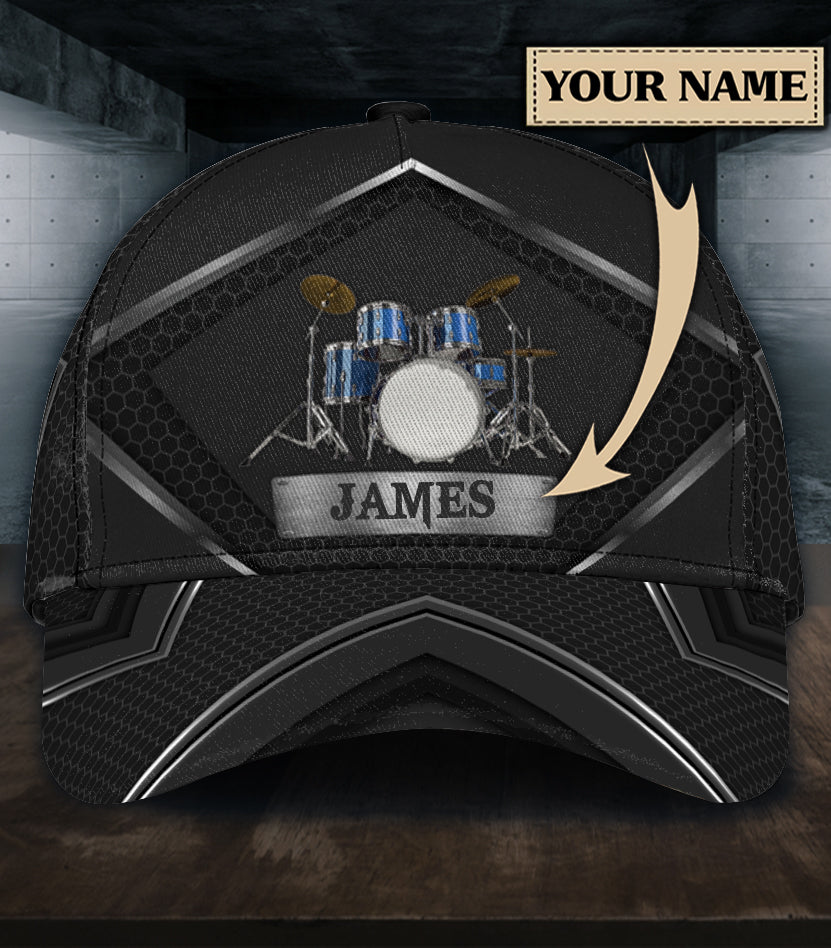 Personalized Drum Classic Cap, Personalized Gift for Music Lovers, Drum Lovers Trucker Hats Custom Hats Gifts For Men & Women