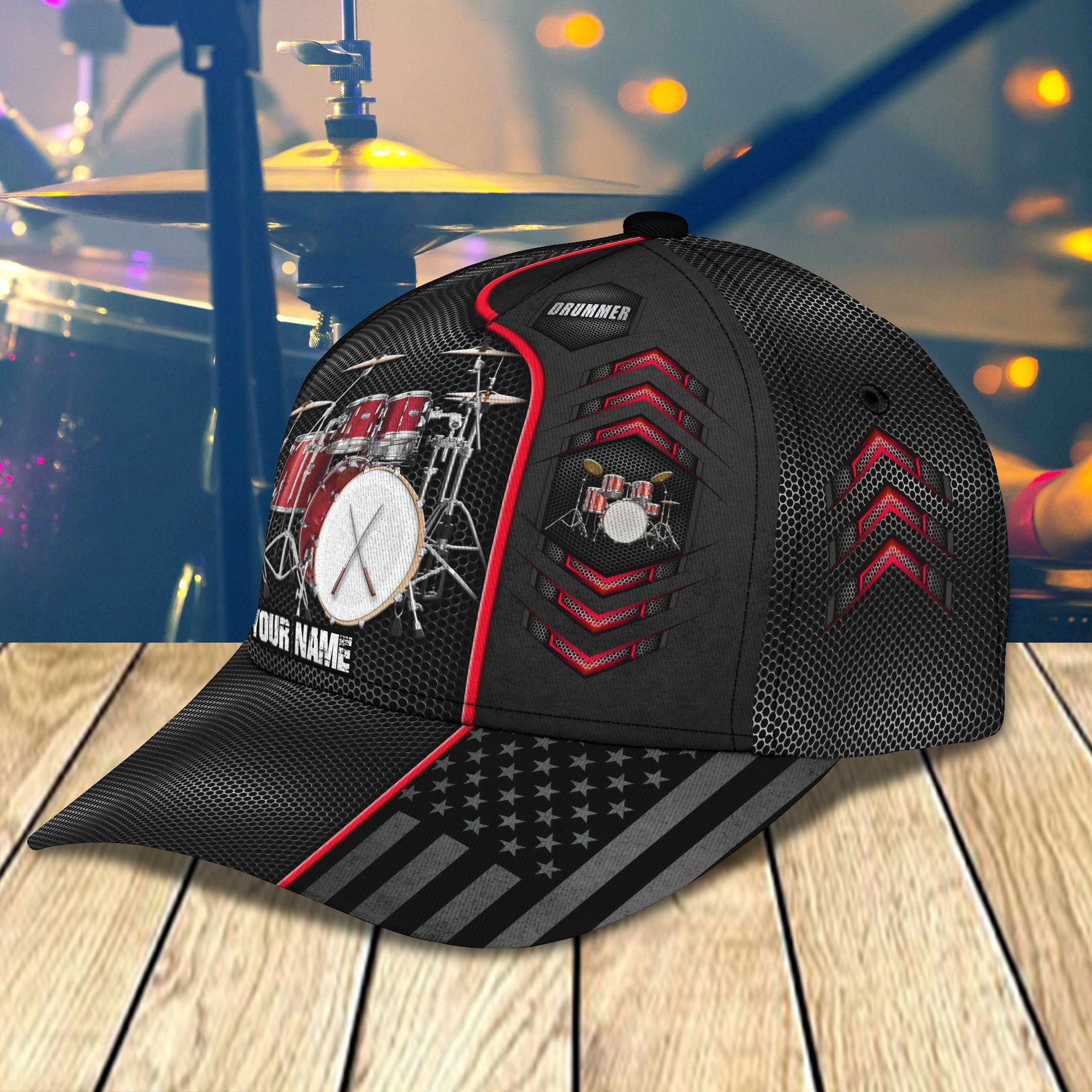 Personalized Drummer Cap Trucker Hats Custom Hats Gifts For Men & Women