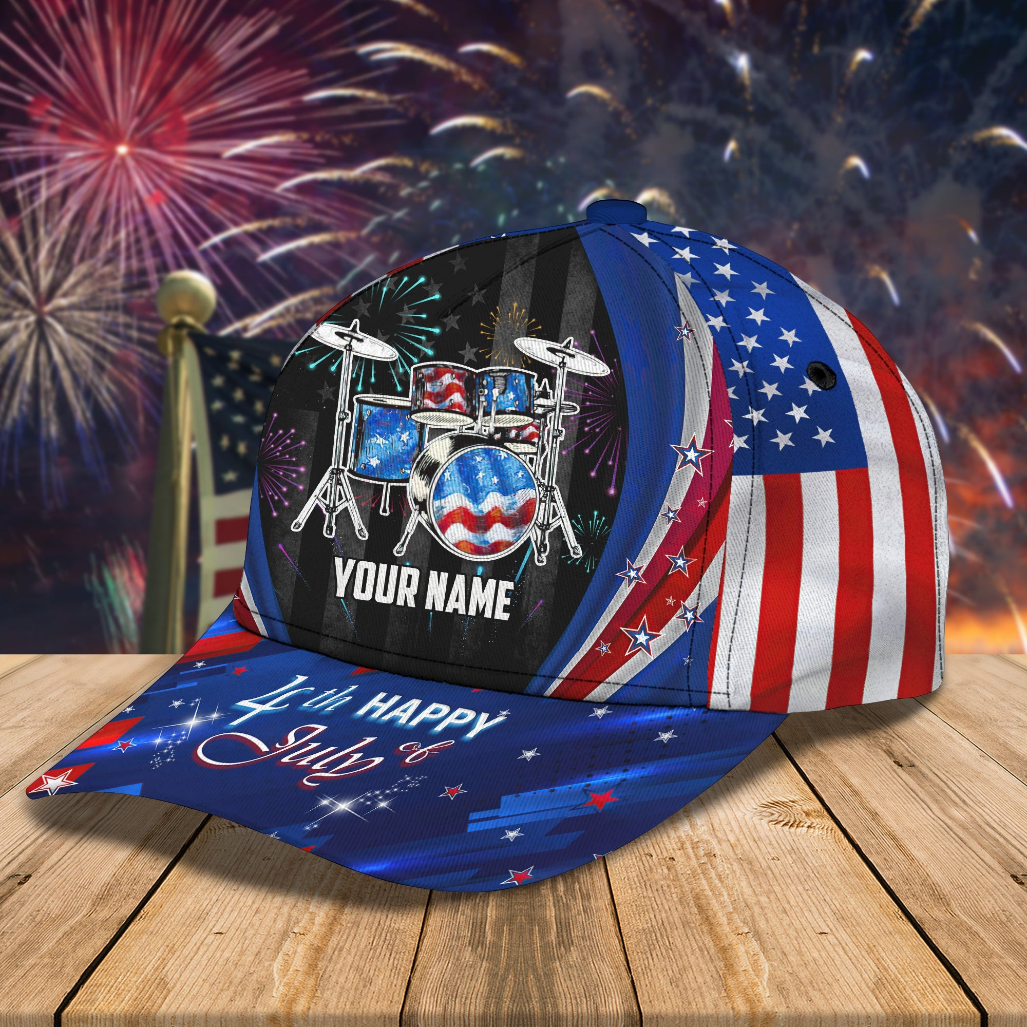 Personalized Drummer Classic Cap - Customizable Gift For Drummers Trucker Hats Custom Hats Gifts For Men & Women