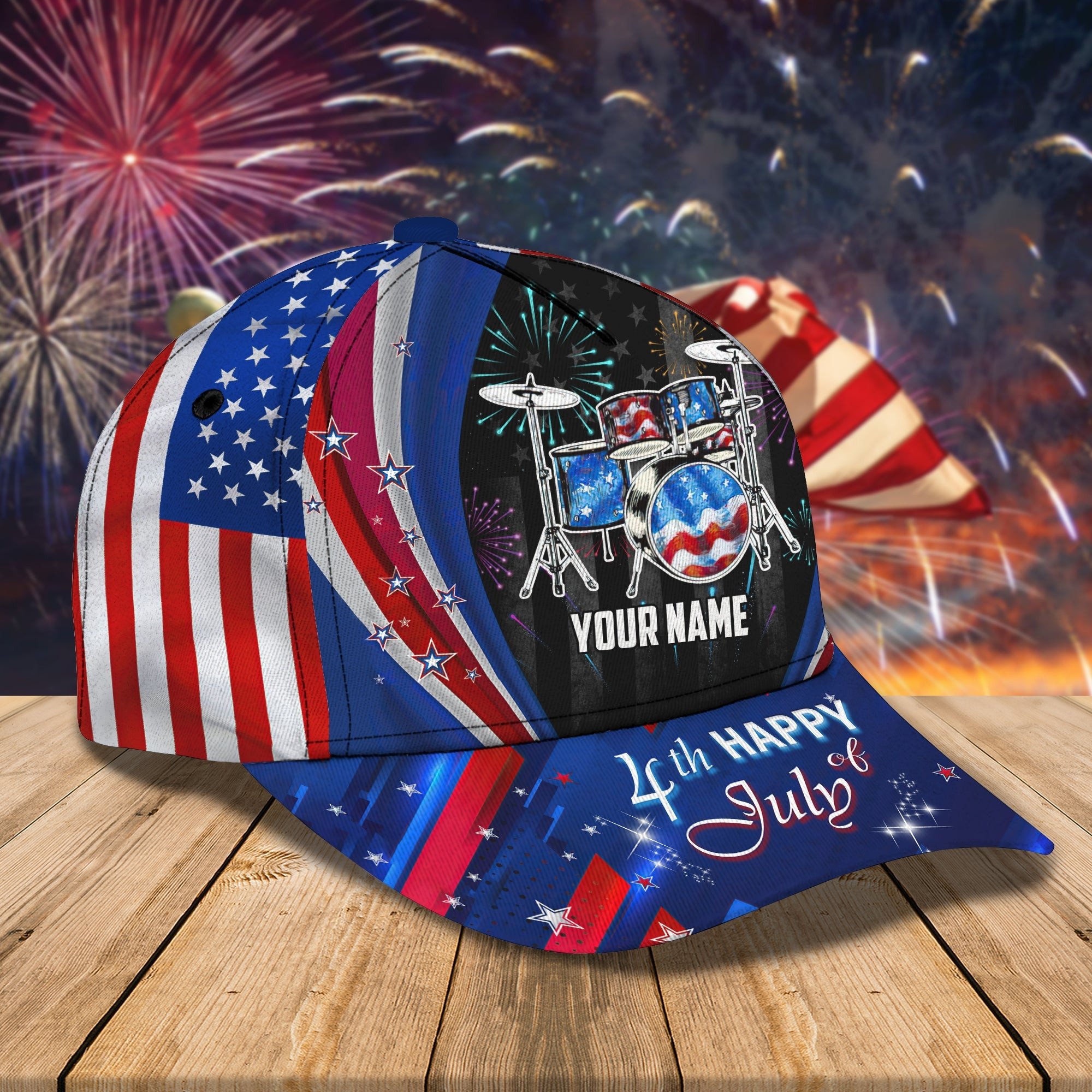 Personalized Drummer Classic Cap - Customizable Gift For Drummers Trucker Hats Custom Hats Gifts For Men & Women