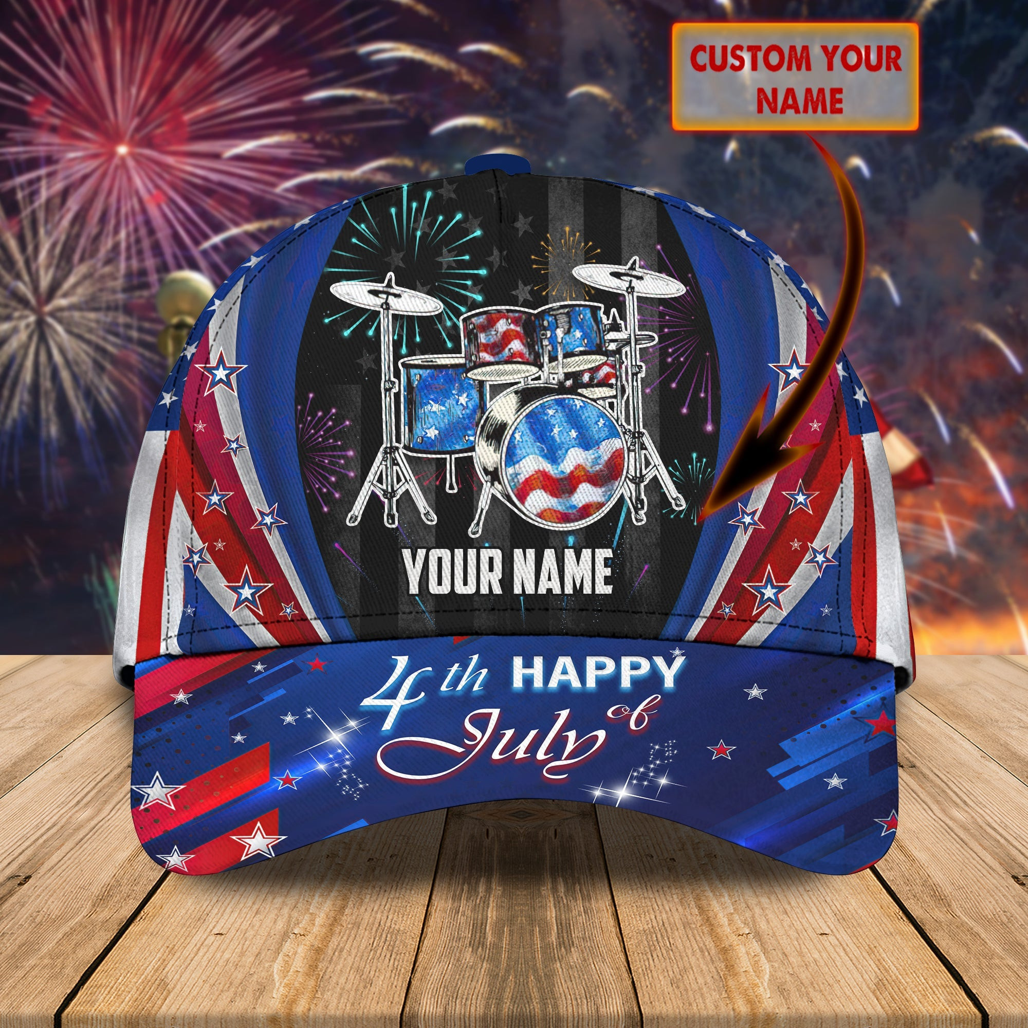 Personalized Drummer Classic Cap - Customizable Gift For Drummers Trucker Hats Custom Hats Gifts For Men & Women