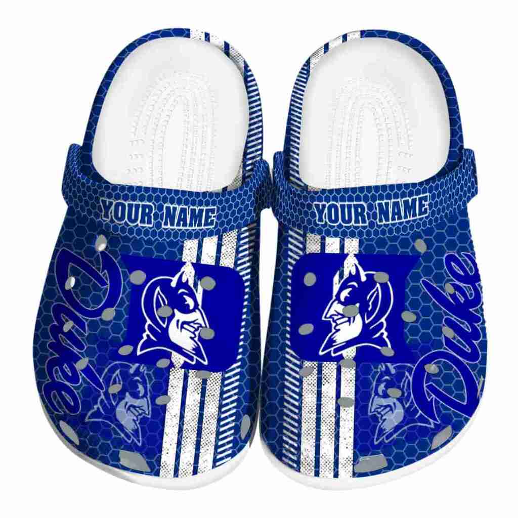Personalized Duke Blue Devils Contrasting Stripes ClogTVC1801988
