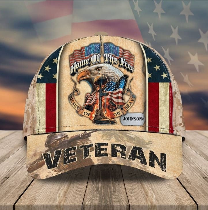 Personalized Eagle Camo Veteran Retro Cap for Dad, Husband, Veteran Hats for Him Trucker Hats Custom Hats Gifts For Men & Women