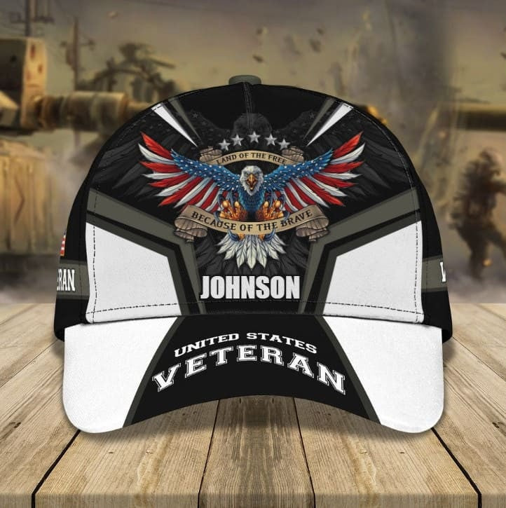 Personalized Eagle Camo Veteran Retro Cap for Dad, Husband, Veteran Hats for Him Trucker Hats Custom Hats Gifts For Men & Women
