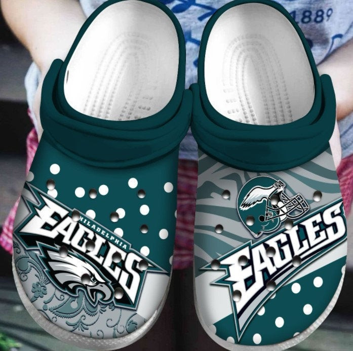 Personalized Eagles Crocs Clog Custom Name Shoes