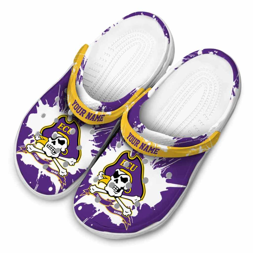 Personalized East Carolina Pirates Splatter Pattern ClogTVC1801722 - Image 4