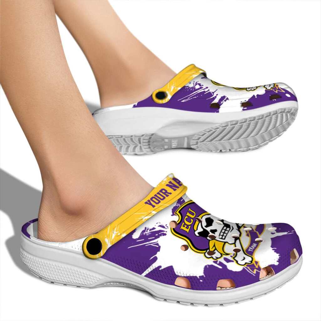 Personalized East Carolina Pirates Splatter Pattern ClogTVC1801722 - Image 2