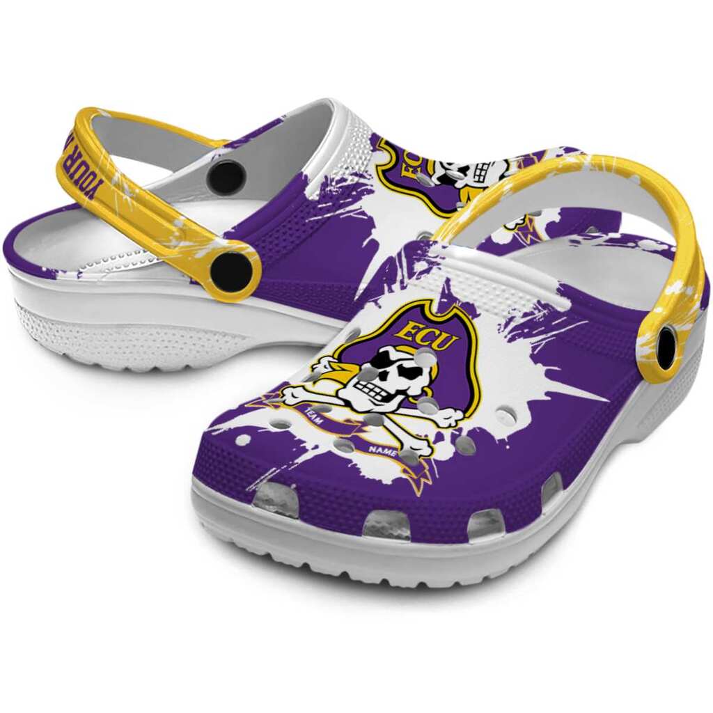 Personalized East Carolina Pirates Splatter Pattern ClogTVC1801722 - Image 3
