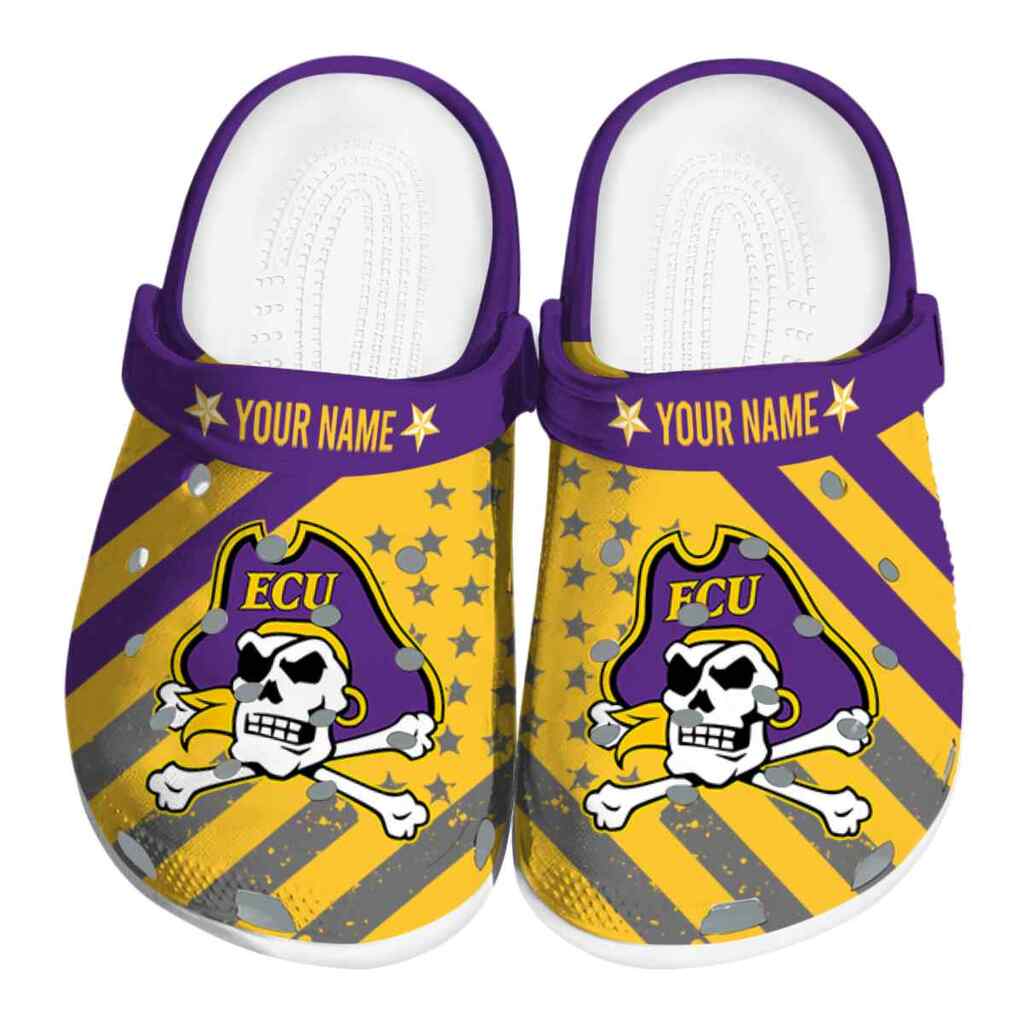 Personalized East Carolina Pirates Star-Spangled Graphic ClogTVC1801815
