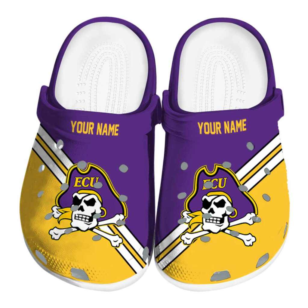 Personalized East Carolina Pirates Striped Accents ClogTVC1801834