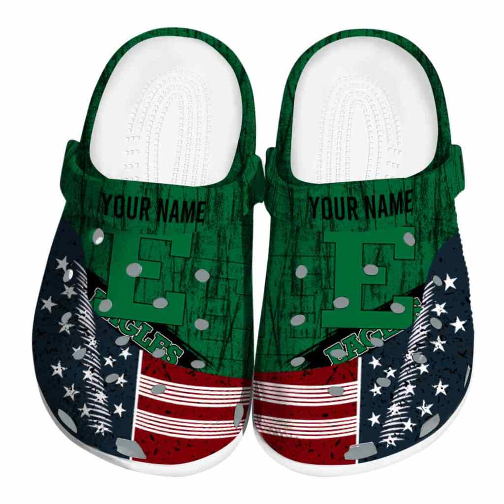 Personalized Eastern Michigan Eagles Star-Spangled Side Pattern ClogTVC1801722