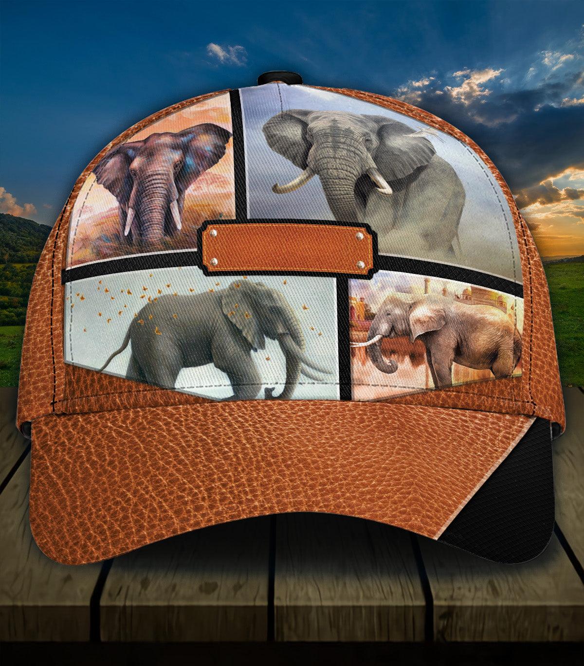 Personalized Elephant Classic Cap, Personalized Gift for Elephant Lovers Trucker Hats Custom Hats Gifts For Men & Women