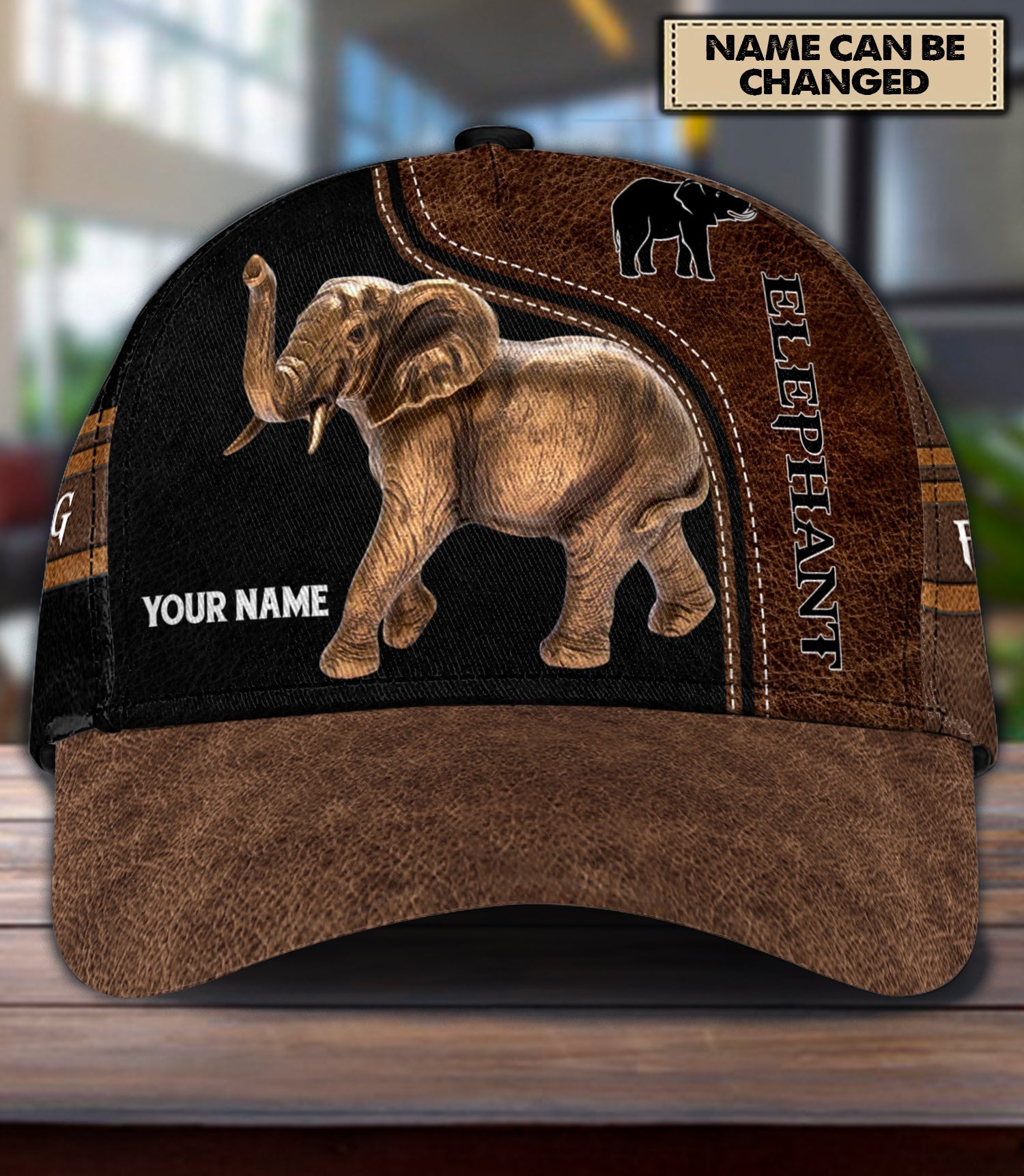 Personalized Elephant Classic Cap, Personalized Gift for Elephant Lovers Trucker Hats Custom Hats Gifts For Men & Women