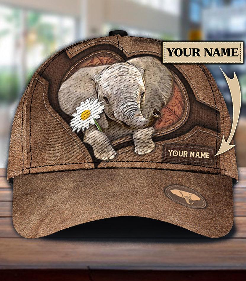 Personalized Elephant Classic Cap, Personalized Gift for Elephant Lovers Trucker Hats Custom Hats Gifts For Men & Women