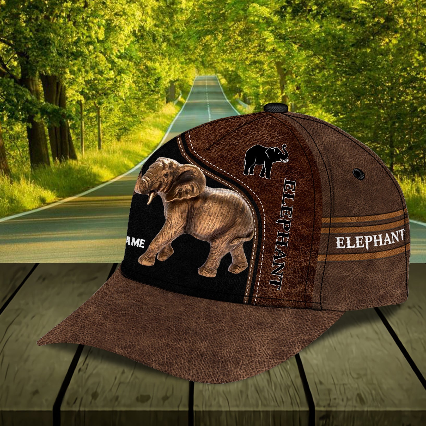 Personalized Elephant Classic Cap, Personalized Gift for Elephant Lovers Trucker Hats Custom Hats Gifts For Men & Women