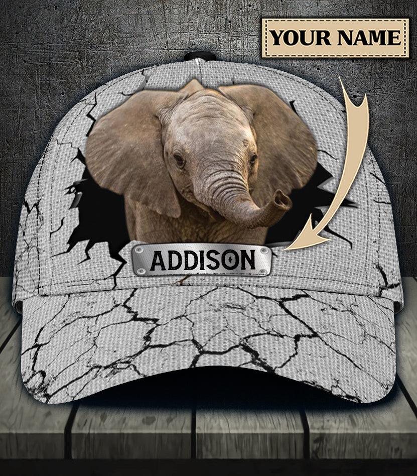 Personalized Elephant Classic Cap, Personalized Gift for Elephant Lovers Trucker Hats Custom Hats Gifts For Men & Women