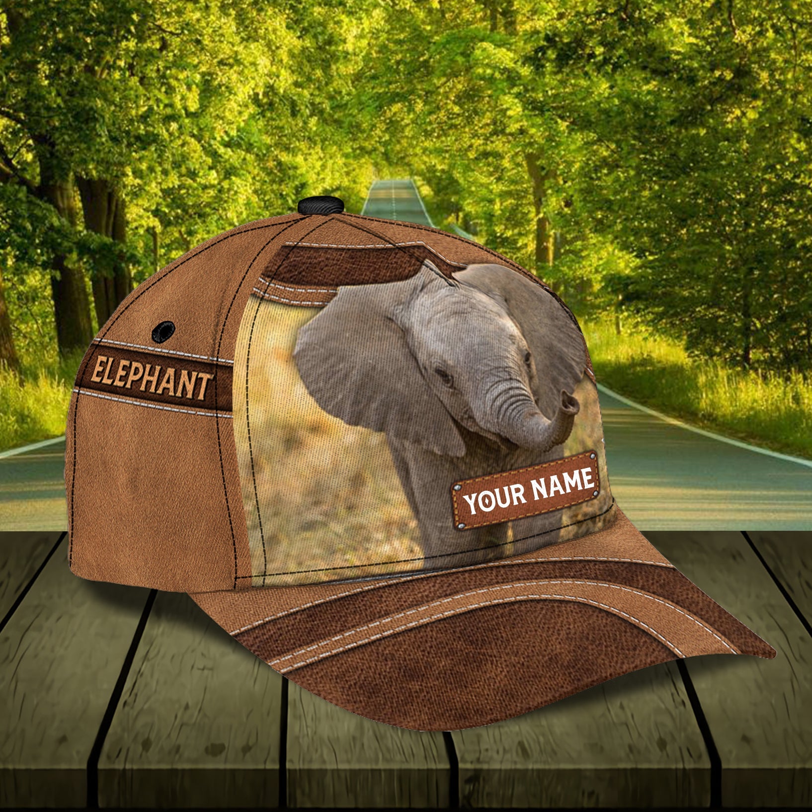 Personalized Elephant Classic Cap, Personalized Gift for Elephant Lovers Trucker Hats Custom Hats Gifts For Men & Women