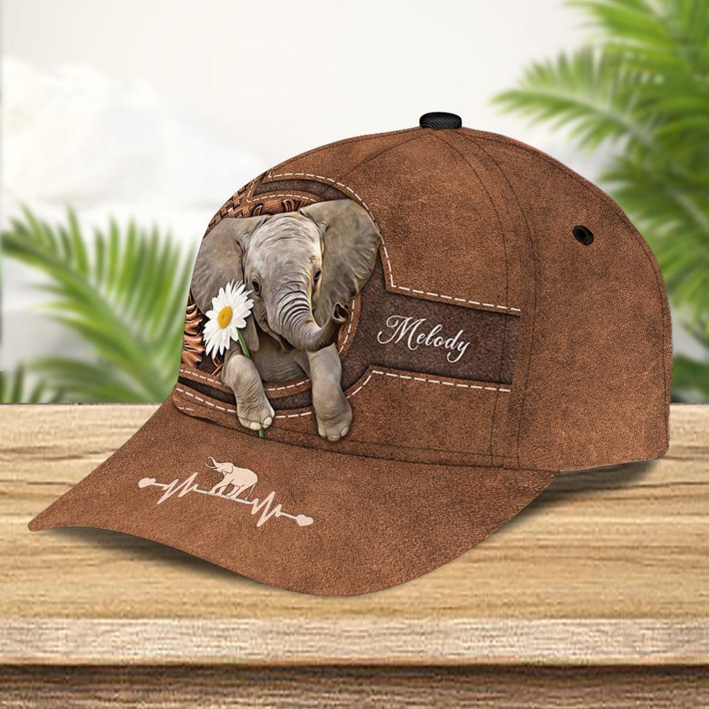 Personalized Elephant Classic Cap, Personalized Gift for Elephant Lovers Trucker Hats Custom Hats Gifts For Men & Women