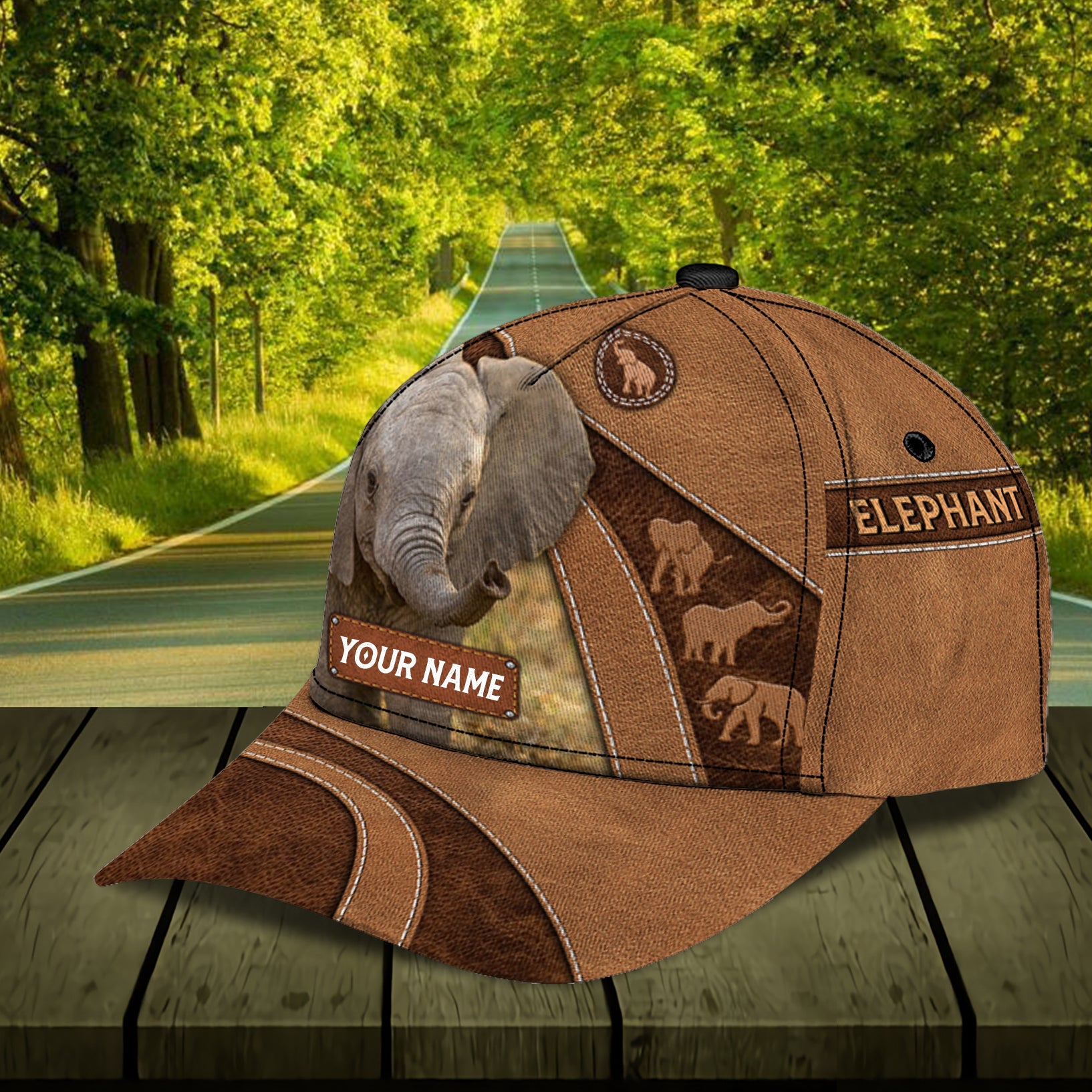 Personalized Elephant Classic Cap, Personalized Gift for Elephant Lovers Trucker Hats Custom Hats Gifts For Men & Women