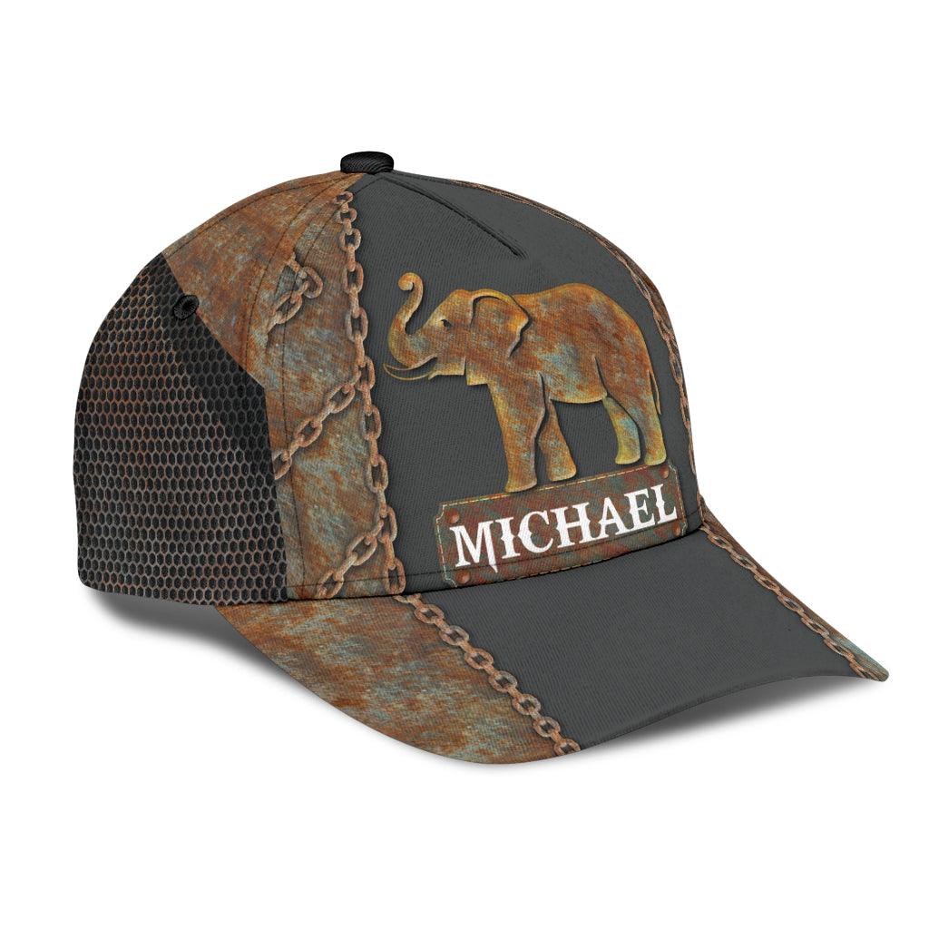 Personalized Elephant Classic Cap, Personalized Gift for Elephant Lovers Trucker Hats Custom Hats Gifts For Men & Women