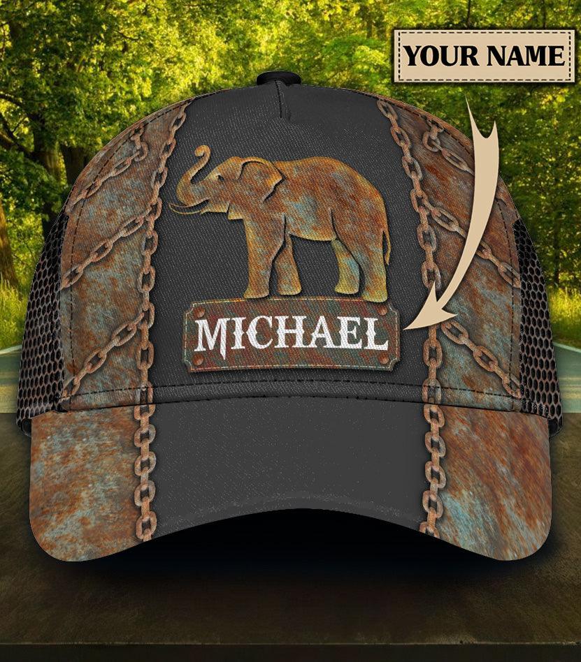 Personalized Elephant Classic Cap, Personalized Gift for Elephant Lovers Trucker Hats Custom Hats Gifts For Men & Women