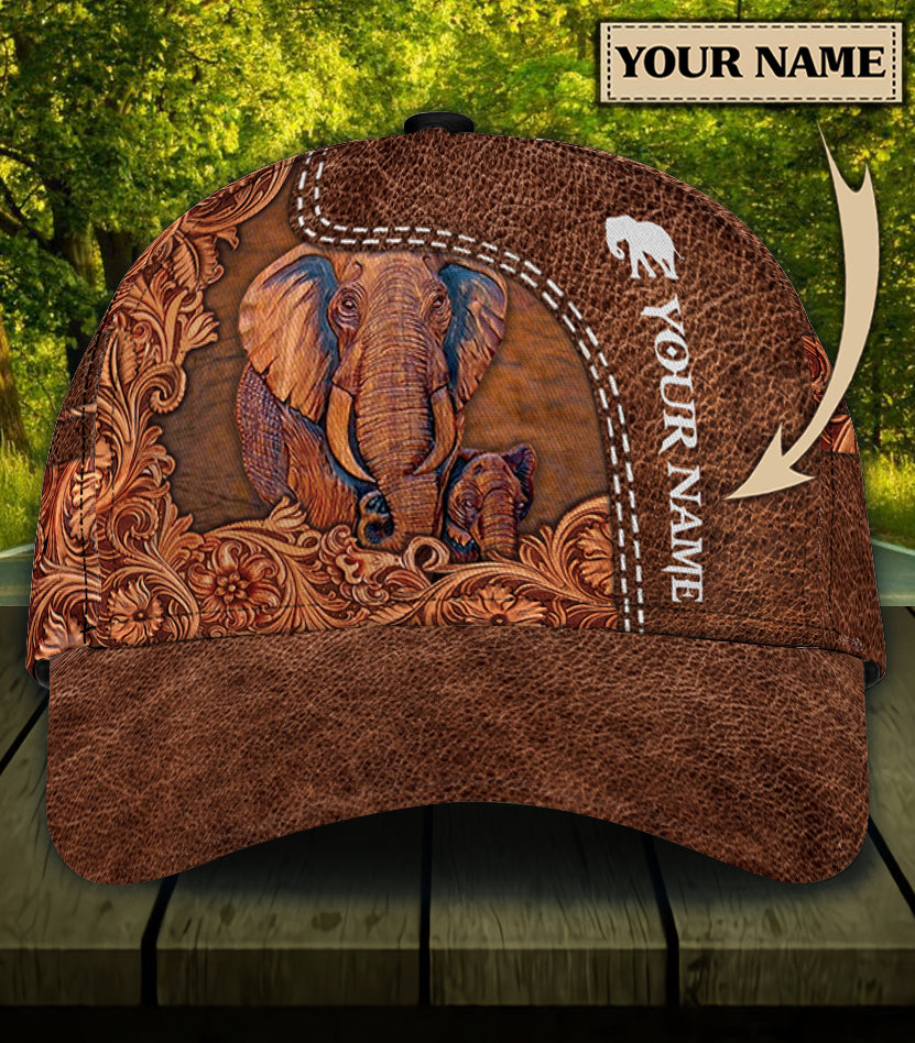 Personalized Elephant Classic Cap, Personalized Gift for Elephant Lovers Trucker Hats Custom Hats Gifts For Men & Women
