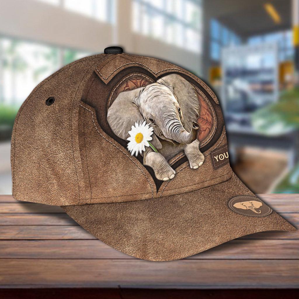 Personalized Elephant Classic Cap, Personalized Gift for Elephant Lovers Trucker Hats Custom Hats Gifts For Men & Women