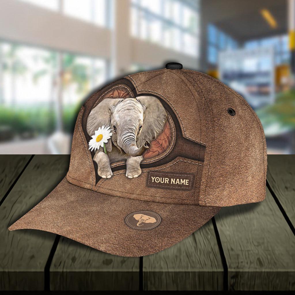 Personalized Elephant Classic Cap, Personalized Gift for Elephant Lovers Trucker Hats Custom Hats Gifts For Men & Women