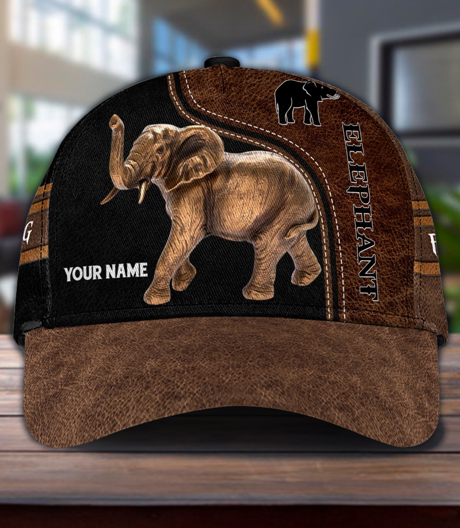 Personalized Elephant Classic Cap, Personalized Gift for Elephant Lovers Trucker Hats Custom Hats Gifts For Men & Women