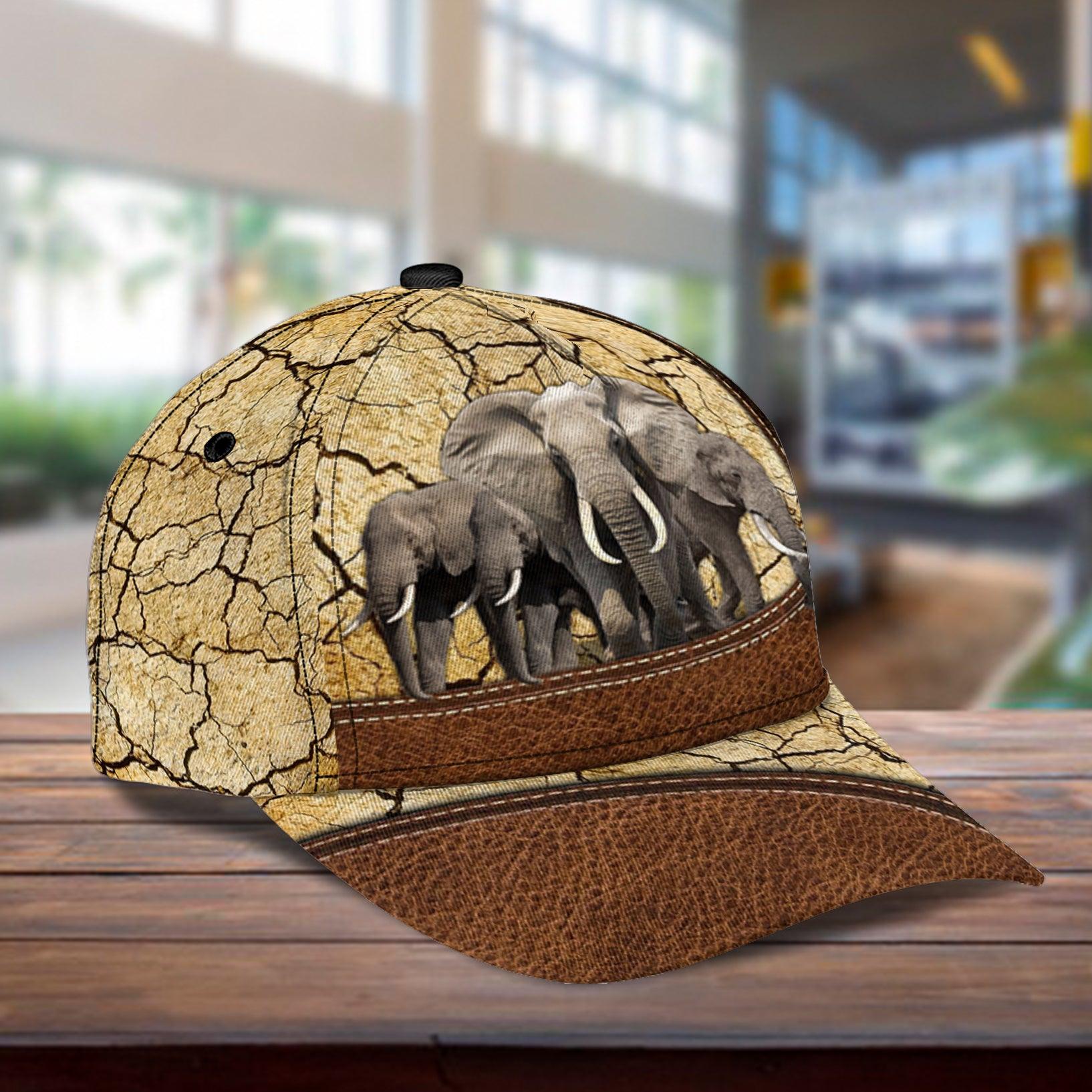 Personalized Elephant Classic Cap, Personalized Gift for Elephant Lovers Trucker Hats Custom Hats Gifts For Men & Women