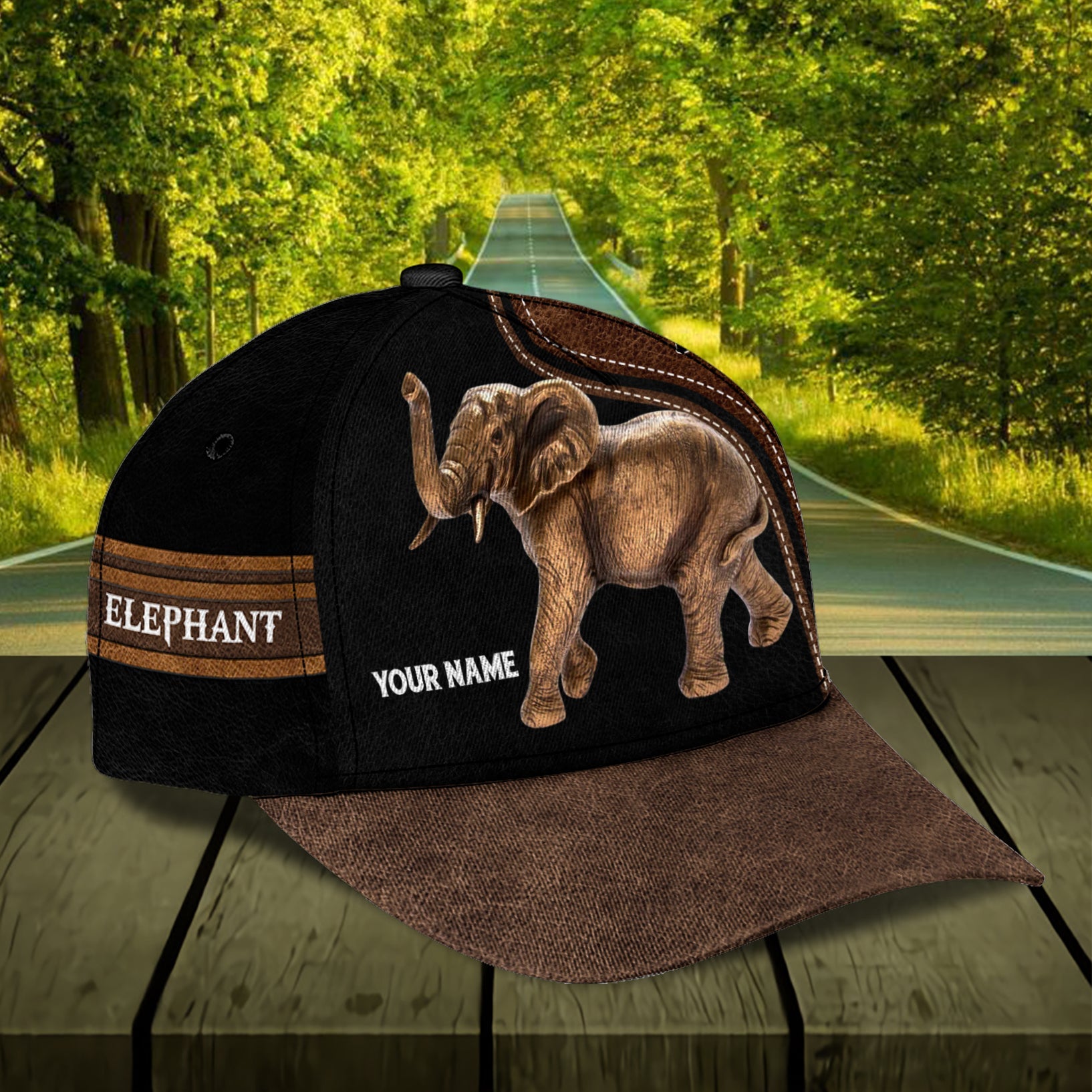 Personalized Elephant Classic Cap, Personalized Gift for Elephant Lovers Trucker Hats Custom Hats Gifts For Men & Women