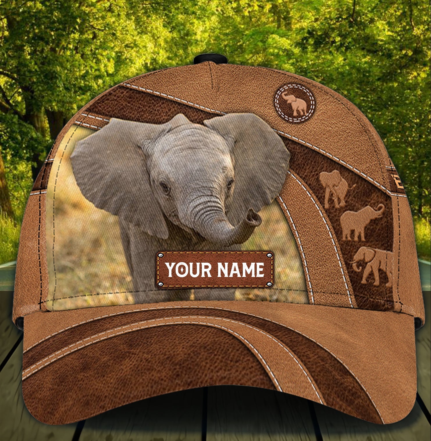 Personalized Elephant Classic Cap, Personalized Gift for Elephant Lovers Trucker Hats Custom Hats Gifts For Men & Women