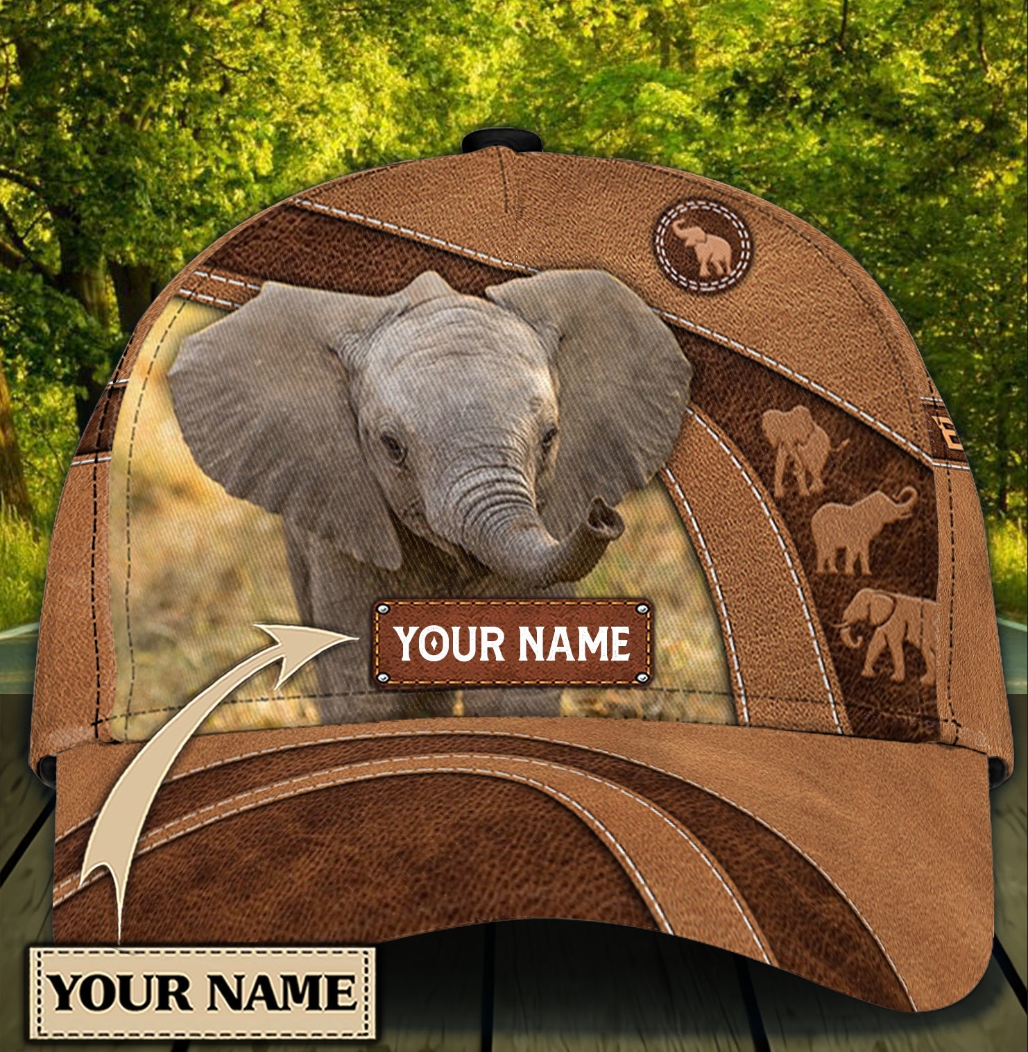 Personalized Elephant Classic Cap, Personalized Gift for Elephant Lovers Trucker Hats Custom Hats Gifts For Men & Women