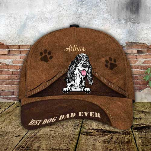 Personalized English Cocker Spaniel Hat, Custom Photo English Cocker Spaniel 3D Cap Trucker Hats Custom Hats Gifts For Men & Women