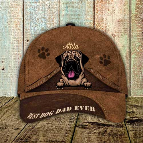 Personalized English Mastiff Hat, Custom Photo English Mastiff 3D Cap for Mom Trucker Hats Custom Hats Gifts For Men & Women