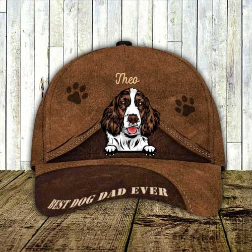 Personalized English Springer Spaniel Hat, Custom Photo English Springer Spaniel 3D Cap Trucker Hats Custom Hats Gifts For Men & Women