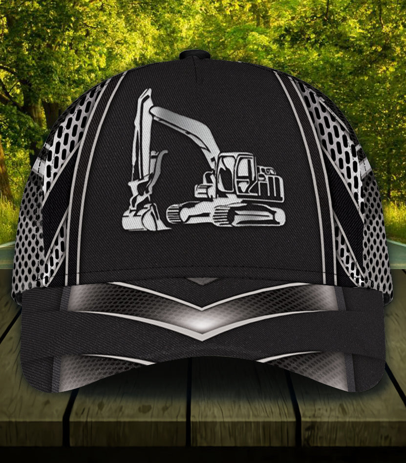 Personalized Excavator Classic Cap Trucker Hats Custom Hats Gifts For Men & Women