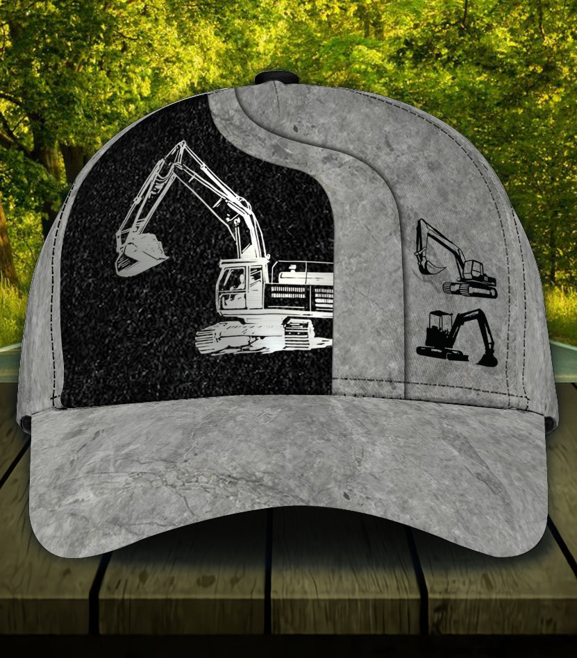 Personalized Excavator Classic Cap Trucker Hats Custom Hats Gifts For Men & Women