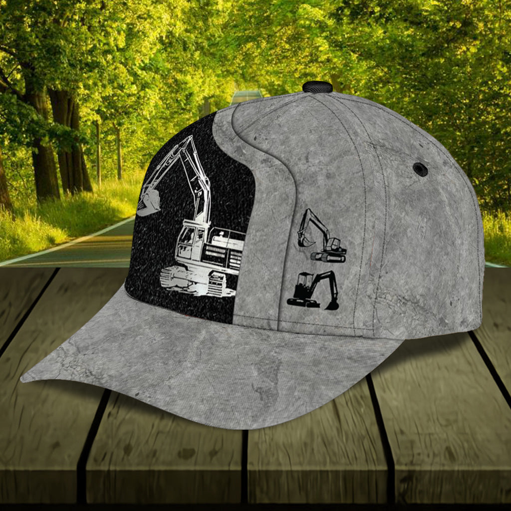 Personalized Excavator Classic Cap Trucker Hats Custom Hats Gifts For Men & Women