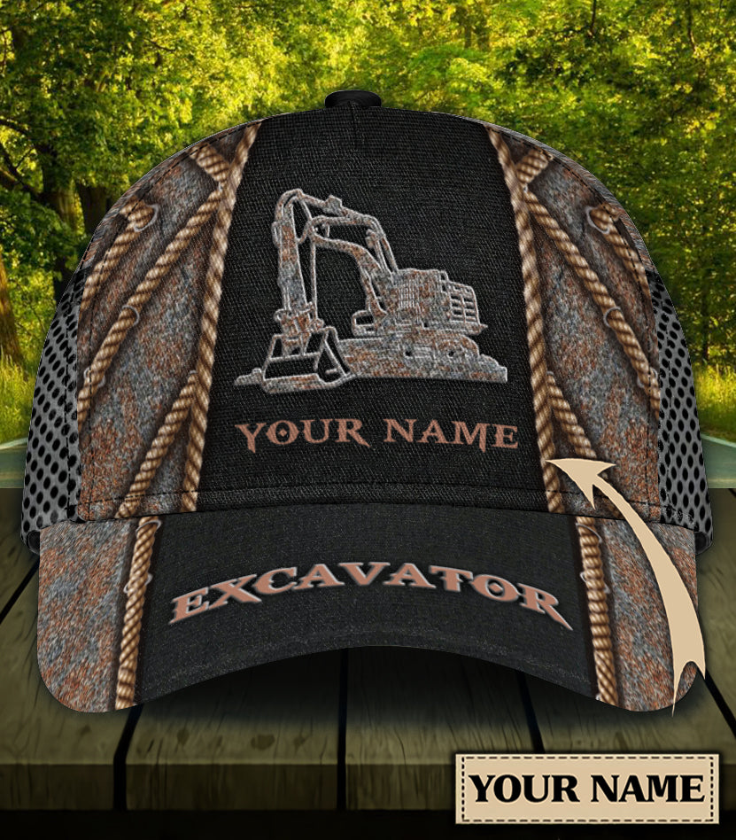 Personalized Excavator Classic Cap Trucker Hats Custom Hats Gifts For Men & Women