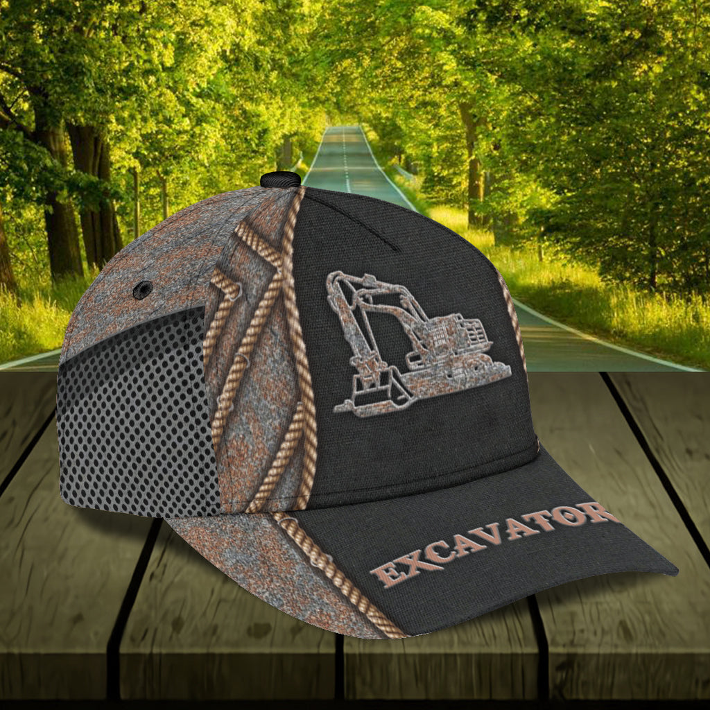 Personalized Excavator Classic Cap Trucker Hats Custom Hats Gifts For Men & Women