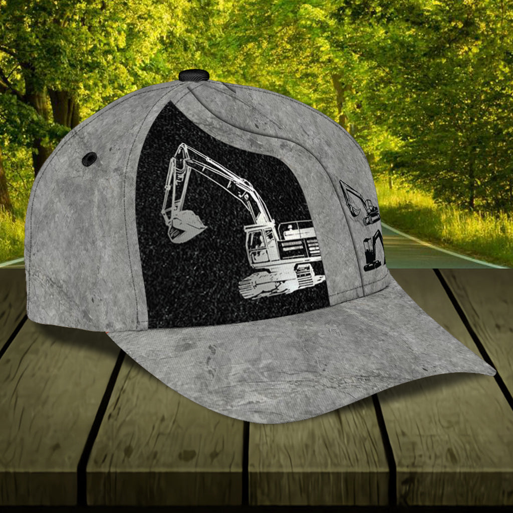 Personalized Excavator Classic Cap Trucker Hats Custom Hats Gifts For Men & Women